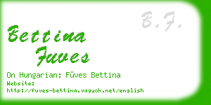 bettina fuves business card