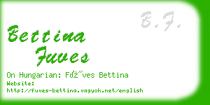 bettina fuves business card